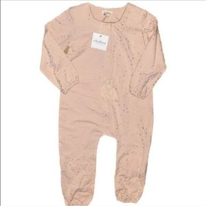 NWT Danish Brand elodiee MATHILDE jumpsuit in rose gold star 100% organic cotton